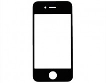 Стекло дисплея iPhone 4/4S черное