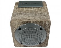 Колонка Wood 3080 коричневый (AUX/USB/microSD/Bluetooth/1200mAH/distance10m)