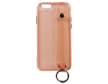 Чехол iPhone 6/6S Cиликон с ремешком (розовый)