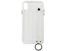 Чехол iPhone XS Max Cиликон с ремешком (прозрачный)