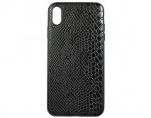 Чехол iPhone XS Max Leather Reptile (черный)