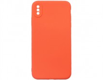 Чехол iPhone XS Max Силикон Matte 2.0mm (красный коралл)