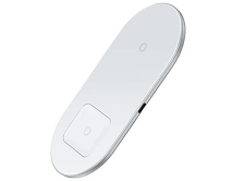 Беспроводное зарядное устройство Baseus Simple 2in1 Phone+Pod (15Wmax) белый