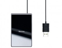 Беспроводное зарядное устройство Baseus Card Ultra-thin Wireless Charger 15W черный (WX01B-01)