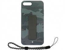 Чехол iPhone 7/8 Plus Камуфляж с держателем (серый)