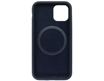 Чехол iPhone 11 Pro Liquid Silicone MagSafe FULL (темно-синий)