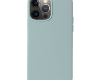 Чехол iPhone 13 Pro Max Liquid Silicone MagSafe FULL (зеленый камень) 