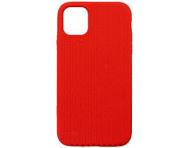 Чехол iPhone 11 SC Full Плетеный (красный)