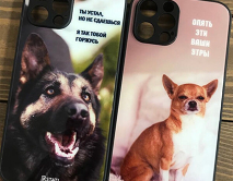 Чехол iPhone 7/8/SE 2020/SE 2022 KSTATI Glass DOG