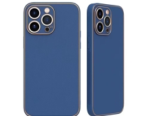 Чехол iPhone 12 Sunny Leather (темно-синий) 