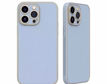 Чехол iPhone 12 Pro Sunny Leather (голубой) 