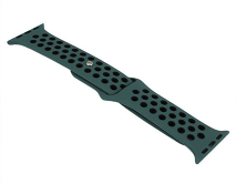 Ремешок Watch Series 38mm/40mm/41mm силиконовый Nike band графитовый/черный  #40