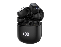 Bluetooth  стереогарнитура Deppa Air Buds Pro, TWS, BT5.3, LED, 300mAh, черная, 44193 