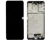 Дисплей Samsung A315F Galaxy A31 + тачскрин + рамка черный (AMOLED Оригинал/Замененное стекло) 