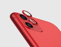 Защитная накладка на камеру iPhone 12 красная (комплект 2шт)