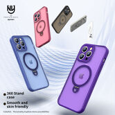 Чехол iPhone 15 Pro Max NY Stand MagSafe (фиолетовый)